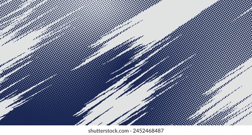 Fondo Abstractas de puntos de onda de semitonos. Futurista patrón de grunge torcido, puntos, círculos. Vector de textura de arte pop óptico moderno para carteles, tarjetas de visita y etc