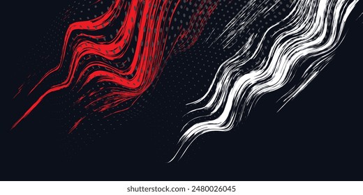 Abstract halftone wave dots background. Futuristic twisted grunge pattern, dots, circles. Vector modern optical pop art texture for posters, business cards and