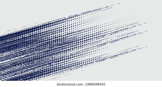Abstract halftone wave dots background. Futuristic twisted grunge pattern, dots, circles. Vector modern optical pop art texture for posters, business cards and etc