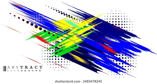 Abstract halftone wave dots background. Futuristic twisted grunge pattern, dots, circles. Vector modern optical pop art texture. colorful and energetic