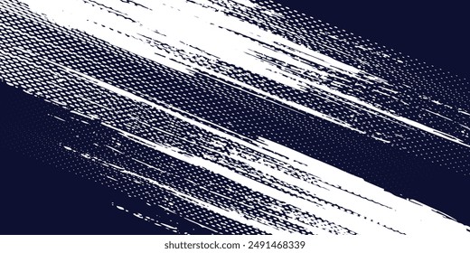 Fondo Abstractas de puntos de onda de semitonos. Futurista patrón de grunge torcido, puntos, círculos. Vector de textura de arte pop óptico moderno para carteles, tarjetas de visita y etc