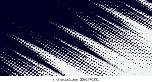 Abstract halftone wave dots background. Futuristic twisted grunge pattern, dots, circles. Vector modern optical pop art texture for posters, business cards and etc