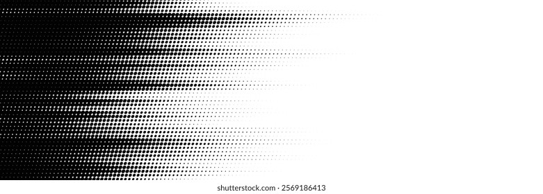 Abstract halftone wave dots background. Futuristic twisted grunge pattern, dots, circles. Vector modern optical pop art texture for posters, business cards and etc	