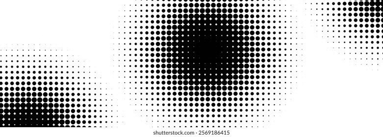 Abstract halftone wave dots background. Futuristic twisted grunge pattern, dots, circles. Vector modern optical pop art texture for posters, business cards and etc	