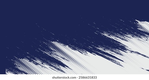Abstract halftone wave dots background. Futuristic twisted grunge pattern, dots, circles. Vector