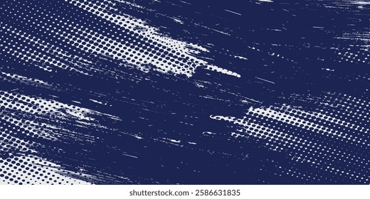 Abstract halftone wave dots background. Futuristic twisted grunge pattern, dots, circles. Vector