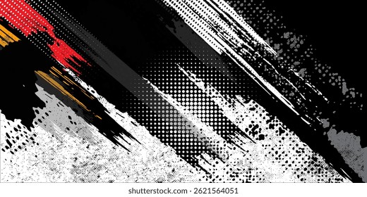 Abstract halftone wave dots background. Futuristic twisted grunge pattern, dots, circles. Vector modern optical pop art texture for posters, business cards and