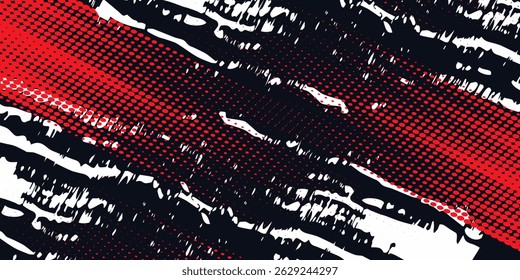 Fondo de puntos de onda de semitono Abstractas. Patrón de grunge retorcido futurista, puntos, círculos. Textura óptica moderna del arte pop del Vector para los carteles, las tarjetas de visita y