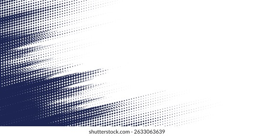 Fundo de pontos de onda de meio-tom abstrato. Padrão de grunge retorcido futurista, pontos, círculos. Vetor moderno óptico pop art textura para cartazes, cartões de visita e etc