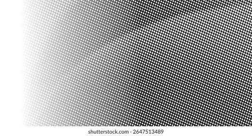 Abstract halftone wave dots background. Futuristic twisted grunge pattern, dots, circles. Vector modern optical pop art texture for posters, business cards and etc