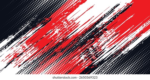 Fundo de pontos de onda de meio-tom abstrato. Padrão de grunge retorcido futurista, pontos, círculos. Vetor moderno óptico pop art textura para cartazes, cartões de visita e