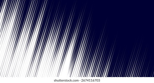 Fundo de pontos de onda de meio-tom abstrato. Padrão de grunge retorcido futurista, pontos, círculos. Vetor moderno óptico pop art textura para cartazes, cartões de visita e etc