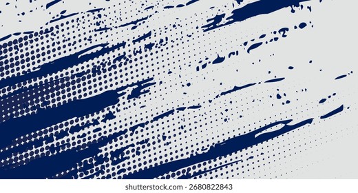 Fundo de pontos de onda de meio-tom abstrato. Padrão de grunge retorcido futurista, pontos, círculos. Vetor arte moderna simples