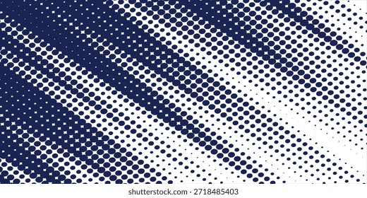Abstract halftone wave dots background. Futuristic twisted grunge pattern, dots, circles. Vector modern optical pop art texture for posters, business cards and etc