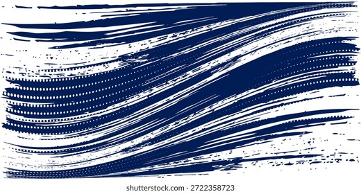 Fondo de puntos de onda de semitono Abstractas. Patrón de grunge retorcido futurista, puntos, círculos. Vector de textura de arte pop óptico moderno.


