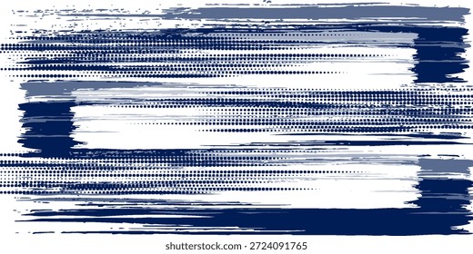 Fondo de puntos de onda de semitono Abstractas. Patrón de grunge retorcido futurista, puntos, círculos. Vector de textura de arte pop óptico moderno.

