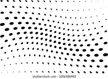 Abstract halftone wave dotted background. Futuristic twisted grunge pattern, dot, circles.  Vector modern optical pop art texture for posters, business cards, cover, labels mock-up, stickers layout