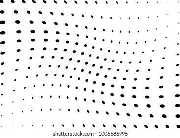 Abstract halftone wave dotted background. Futuristic twisted grunge pattern, dot, circles.  Vector modern optical pop art texture for posters, business cards, cover, labels mock-up, stickers layout