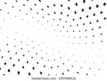 Abstract halftone wave dotted background. Futuristic twisted grunge pattern, dot, circles.  Vector modern optical pop art texture for posters, business cards, cover, labels mock-up, stickers layout