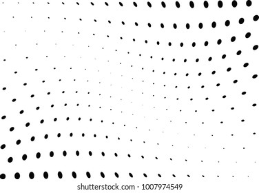 Abstract halftone wave dotted background. Futuristic twisted grunge pattern, dot, circles.  Vector modern optical pop art texture for posters, business cards, cover, labels mock-up, stickers layout