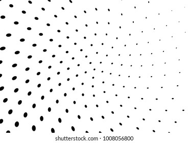 Abstract halftone wave dotted background. Futuristic twisted grunge pattern, dot, circles.  Vector modern optical pop art texture for posters, business cards, cover, labels mock-up, stickers layout