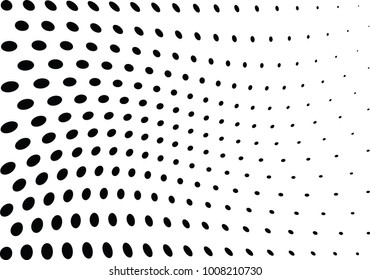 Abstract halftone wave dotted background. Futuristic twisted grunge pattern, dot, circles.  Vector modern optical pop art texture for posters, business cards, cover, labels mock-up, stickers layout