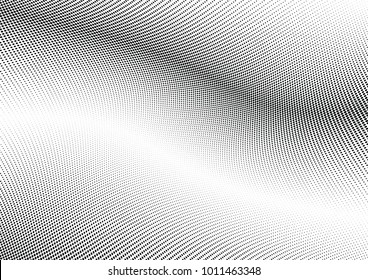 Abstract halftone wave dotted background. Futuristic twisted grunge pattern, dot, circles.  Vector modern optical pop art texture for posters, business cards, cover, labels mock-up, stickers layout