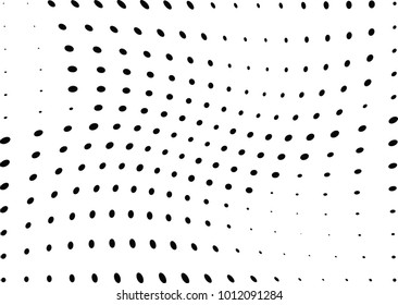 Abstract halftone wave dotted background. Futuristic twisted grunge pattern, dot, circles.  Vector modern optical pop art texture for posters, business cards, cover, labels mock-up, stickers layout