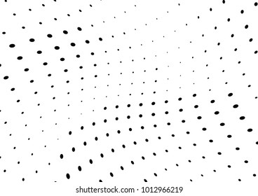 Abstract halftone wave dotted background. Futuristic twisted grunge pattern, dot, circles.  Vector modern optical pop art texture for posters, business cards, cover, labels mock-up, stickers layout