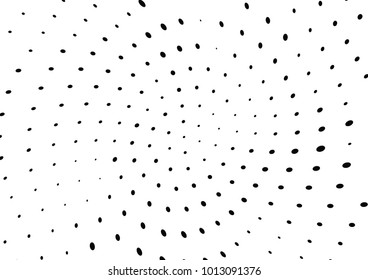 Abstract halftone wave dotted background. Futuristic twisted grunge pattern, dot, circles.  Vector modern optical pop art texture for posters, business cards, cover, labels mock-up, stickers layout