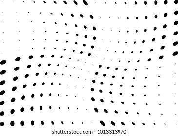 Abstract halftone wave dotted background. Futuristic twisted grunge pattern, dot, circles.  Vector modern optical pop art texture for posters, business cards, cover, labels mock-up, stickers layout