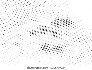 Abstract halftone wave dotted background. Futuristic twisted grunge pattern, dot, circles.  Vector modern optical pop art texture for posters, business cards, cover, labels mock-up, stickers layout