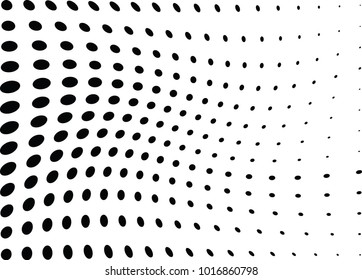 Abstract halftone wave dotted background. Futuristic twisted grunge pattern, dot, circles.  Vector modern optical pop art texture for posters, business cards, cover, labels mock-up, stickers layout