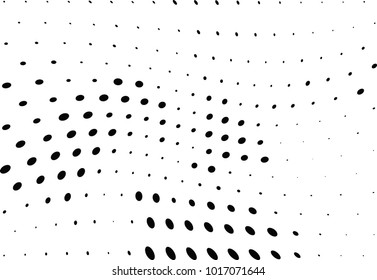 Abstract halftone wave dotted background. Futuristic twisted grunge pattern, dot, circles.  Vector modern optical pop art texture for posters, business cards, cover, labels mock-up, stickers layout