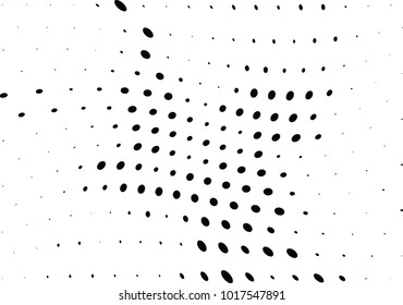 Abstract halftone wave dotted background. Futuristic twisted grunge pattern, dot, circles.  Vector modern optical pop art texture for posters, business cards, cover, labels mock-up, stickers layout