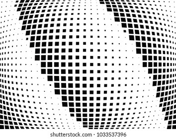 Abstract halftone wave dotted background. Halftone  grunge pattern with square.  Vector halftone modern pop art texture for poster, site, cover, business cards, postcard, art labels layout, sticker.