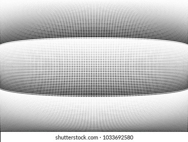 Abstract halftone wave dotted background. Halftone  grunge pattern with square.  Vector halftone modern pop art twisted texture for poster, cover, business card, postcard, art label layout, sticker.