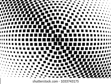 Abstract halftone wave dotted background. Halftone  grunge pattern with square.  Vector halftone modern pop art texture for poster, site, cover, business cards, postcard, art labels layout, sticker.