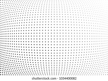 Abstract halftone wave dotted background. Halftone twisted grunge pattern, star.  Vector modern optical halftone pop art texture poster, postcard, grunge cover, label, vintage sticker mock-up layout