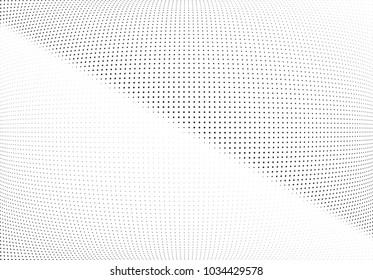 Abstract halftone wave dotted background. Halftone twisted grunge pattern, star.  Vector modern optical halftone pop art texture poster, postcard, grunge cover, label, vintage sticker mock-up layout
