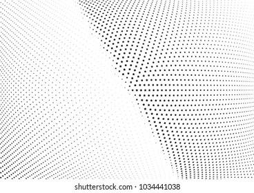 Abstract halftone wave dotted background. Halftone twisted grunge pattern, star.  Vector modern optical halftone pop art texture poster, postcard, grunge cover, label, vintage sticker mock-up layout