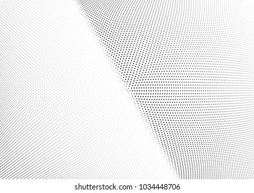 Abstract halftone wave dotted background. Halftone twisted grunge pattern, star.  Vector modern optical halftone pop art texture poster, postcard, grunge cover, label, vintage sticker mock-up layout