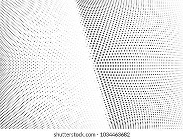 Abstract halftone wave dotted background. Halftone twisted grunge pattern, star.  Vector modern optical halftone pop art texture poster, postcard, grunge cover, label, vintage sticker mock-up layout