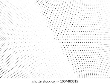 Abstract halftone wave dotted background. Halftone twisted grunge pattern, star.  Vector modern optical halftone pop art texture poster, postcard, grunge cover, label, vintage sticker mock-up layout
