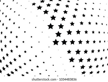 Abstract halftone wave dotted background. Halftone twisted grunge pattern, star.  Vector modern optical halftone pop art texture poster, postcard, grunge cover, label, vintage sticker mock-up layout