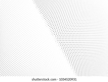 Abstract halftone wave dotted background. Halftone twisted grunge pattern, star.  Vector modern optical halftone pop art texture poster, postcard, grunge cover, label, vintage sticker mock-up layout