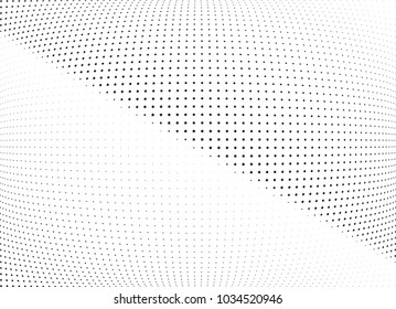 Abstract halftone wave dotted background. Halftone twisted grunge pattern, star.  Vector modern optical halftone pop art texture poster, postcard, grunge cover, label, vintage sticker mock-up layout