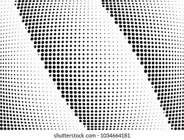 Abstract halftone wave dotted background. Halftone twisted grunge pattern, dot, circle.  Vector modern optical halftone pop art texture for poster, business card, cover, label mock-up, sticker layout