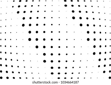 Abstract halftone wave dotted background. Halftone twisted grunge pattern, dot, circle.  Vector modern optical halftone pop art texture for poster, business card, cover, label mock-up, sticker layout