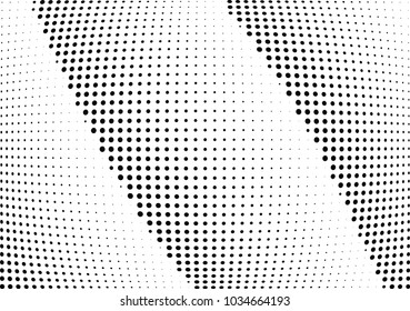 Abstract halftone wave dotted background. Halftone twisted grunge pattern, dot, circle.  Vector modern optical halftone pop art texture for poster, business card, cover, label mock-up, sticker layout